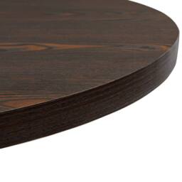 Berkfield Home Elegant Bistro Table MDF & Steel Round 80x75 cm Dark Ash in Brown - thumbnail 5
