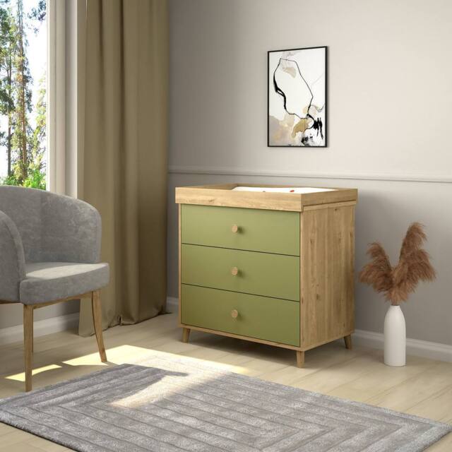 Shefa Line Shefa 890 Kids Changing Dresser Pistachio Green (2 Boxes) - image 1