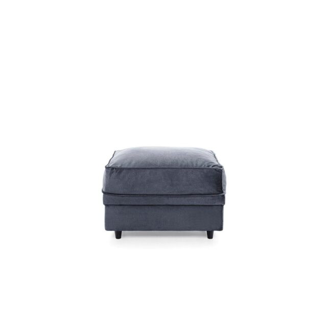 Abakus Direct Chicago Spill-Proof Velvet Footstool in Dark Grey - image 1