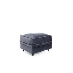 Abakus Direct Chicago Spill-Proof Velvet Footstool in Dark Grey - thumbnail 2