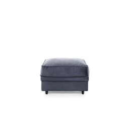 Abakus Direct Chicago Spill-Proof Velvet Footstool in Dark Grey - thumbnail 1