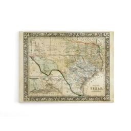 "Artery8 Mitchell 1860 Map Texas County USA State Canvas Wall Art Print in Beige - Size: W24"" x H32""" - thumbnail 1