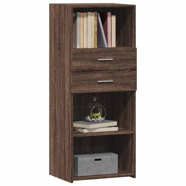 Berkfield Home Highboard Brown Oak 50x42.5x124 cm Engineered Wood - image 1
