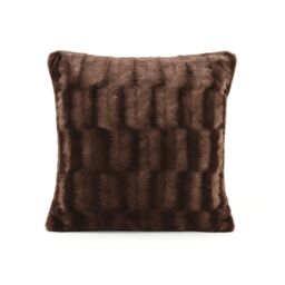 Voltico Arctic Plush Filled Cushion 45 × 45 cm - Cream / Chocolate - Size: 45 cm x 45 cm - thumbnail 2