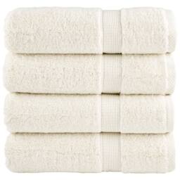 Berkfield Home Premium Bath Towels SOLUND 4 pcs 100x150 cm 600 gsm in Cream - thumbnail 2