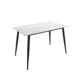 Wyld Haus Bramblewood 4 Seater Marble Effect Dining Set Table & 4 Chairs in White - thumbnail 4