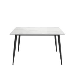 Wyld Haus Bramblewood 4 Seater Marble Effect Dining Set Table & 4 Chairs in White - thumbnail 3