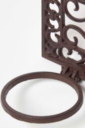 Homescapes Brown Cast Iron Parisian Style Flowerpot Holder - thumbnail 2