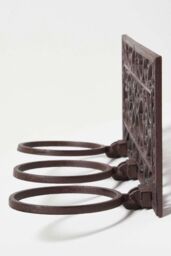 Homescapes Brown Cast Iron Parisian Style Flowerpot Holder - thumbnail 3