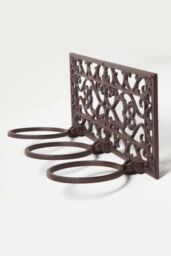 Homescapes Brown Cast Iron Parisian Style Flowerpot Holder - thumbnail 4
