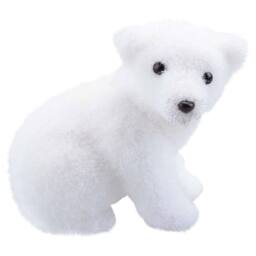 VFM e-Store Christmas Sitting Bear Decoration 12cm x 8cm White X 1 - Size: 12 cm x 8 cm - thumbnail 1