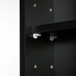FORGEVIO 5-Tier Wall Mounted Cabinet Display Shelf Unit w Adjustable Shelves in Black - thumbnail 4