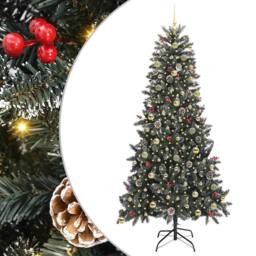 Berkfield Home Artificial Christmas Tree Green 129.5 x 129.5 x 240 cm - thumbnail 2