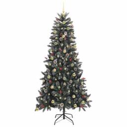 Berkfield Home Artificial Christmas Tree Green 129.5 x 129.5 x 240 cm - thumbnail 4