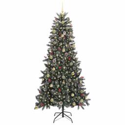 Berkfield Home Artificial Christmas Tree Green 129.5 x 129.5 x 240 cm - thumbnail 3