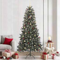 Berkfield Home Artificial Christmas Tree Green 129.5 x 129.5 x 240 cm - thumbnail 1