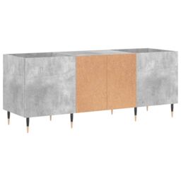 Berkfield Home Record Cabinet Concrete Grey 121x38x48 cm Engineered Wood - Size: 121 x 38 x 48 cm - thumbnail 6