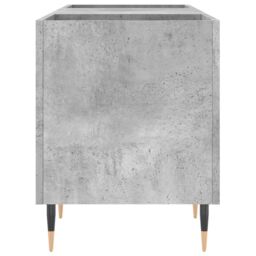 Berkfield Home Record Cabinet Concrete Grey 121x38x48 cm Engineered Wood - Size: 121 x 38 x 48 cm - thumbnail 5