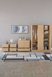 Home Discount Vida Designs 4Pc Bedroom Set 2xBedside, 4 Drawer Chest, 3 Dr Wardrobe in Brown - thumbnail 3