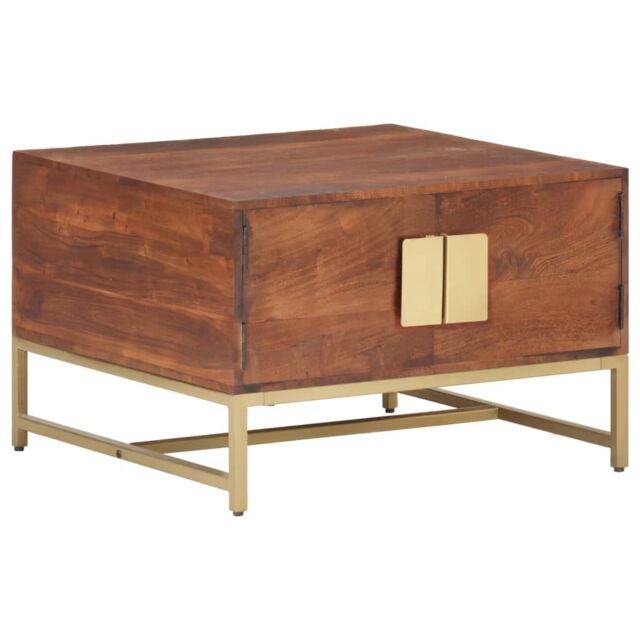 Berkfield Home Coffee Table Honey Brown 67x67x45 cm Solid Acacia Wood - Size: 67 x 67 x 45 cm - image 1