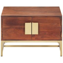 Berkfield Home Coffee Table Honey Brown 67x67x45 cm Solid Acacia Wood - Size: 67 x 67 x 45 cm - thumbnail 2