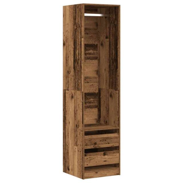 Berkfield Home Wardrobe Old Wood 50x50x200 cm Engineered Wood in Brown - Size: 50 x 50 x 200 cm - image 1