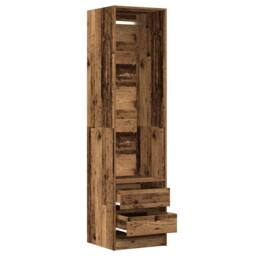 Berkfield Home Wardrobe Old Wood 50x50x200 cm Engineered Wood in Brown - Size: 50 x 50 x 200 cm - thumbnail 7