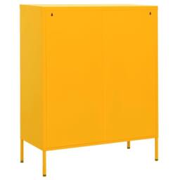 Berkfield Home Storage Cabinet Mustard Yellow 80x35x101.5 cm Steel - thumbnail 4