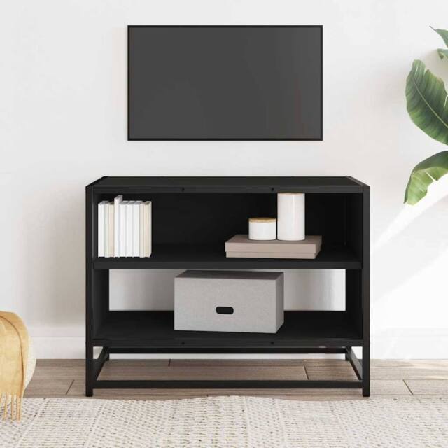 Berkfield Home TV Cabinet Black 61x40x46 cm Engineered Wood & Metal - Size: 61 x 40 x 46 cm - image 1