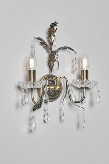 BHS Lighting Paisley Antique Brass Wall Light in Gold - image 1