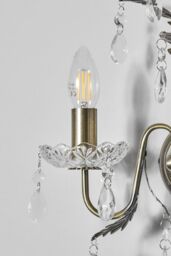 BHS Lighting Paisley Antique Brass Wall Light in Gold - thumbnail 4