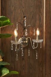 BHS Lighting Paisley Antique Brass Wall Light in Gold - thumbnail 5