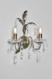 BHS Lighting Paisley Antique Brass Wall Light in Gold - thumbnail 1