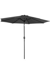 H&O Direct 3M Rotating Parasol for Outdoor Sunshade & Rain with Resin Decorative Base in Black - thumbnail 4
