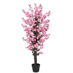 Leaf Artificial 120cm Pink Blossom Tree
