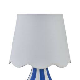 First Choice Lighting Set of 2 Connie - Blue & White Stripe Ceramic Table Lamps - thumbnail 4