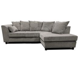 Furnishings For Less UK Casper Chenille 3 to 4 Seater L Shaped Corner Sofa Right Hand Facing in Grey - thumbnail 5