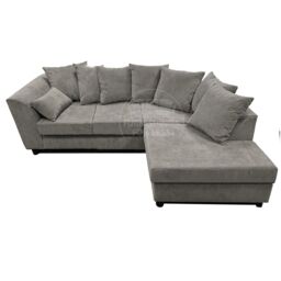 Furnishings For Less UK Casper Chenille 3 to 4 Seater L Shaped Corner Sofa Right Hand Facing in Grey - thumbnail 4
