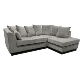 Furnishings For Less UK Casper Chenille 3 to 4 Seater L Shaped Corner Sofa Right Hand Facing in Grey - thumbnail 2