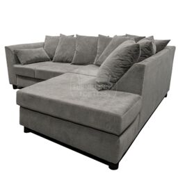 Furnishings For Less UK Casper Chenille 3 to 4 Seater L Shaped Corner Sofa Right Hand Facing in Grey - thumbnail 6