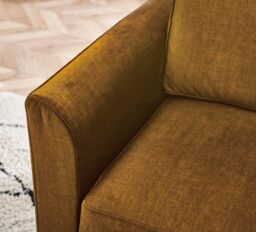 FurnitureboxUK Logan Fabric 3 Seater Sofa in Orange - thumbnail 4