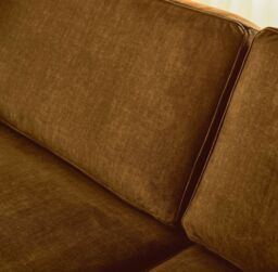 FurnitureboxUK Logan Fabric 3 Seater Sofa in Orange - thumbnail 3