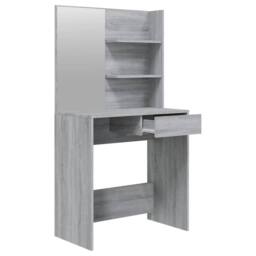 Berkfield Home Dressing Table with Mirror Grey Sonoma 74.5x40x141 cm - thumbnail 7