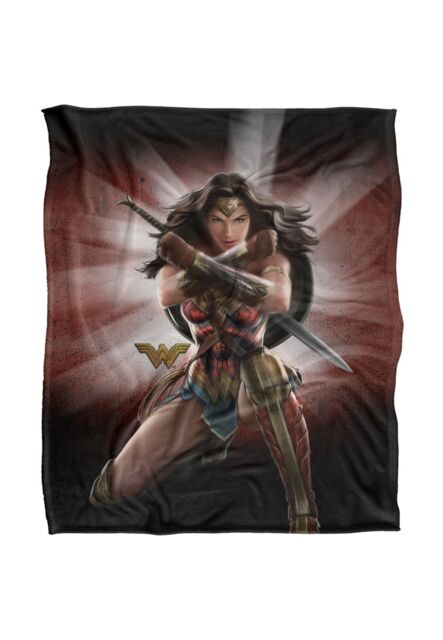 Warner Brothers Wonder Woman Movie Silky Touch Super Soft Throw Blanket 152x127cm in White - Size: 152x127 cm - image 1