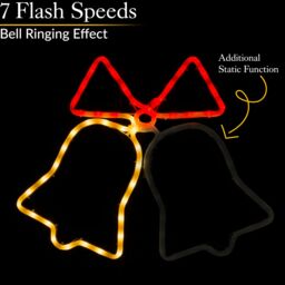 Christow Bell Rope Light Outdoor Christmas Decoration LED Xmas Silhouette Set of 3 - Size: 1 Pack - thumbnail 4