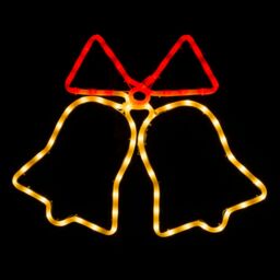 Christow Bell Rope Light Outdoor Christmas Decoration LED Xmas Silhouette Set of 3 - Size: 1 Pack - thumbnail 2