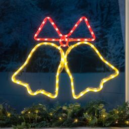Christow Bell Rope Light Outdoor Christmas Decoration LED Xmas Silhouette Set of 3 - Size: 1 Pack - thumbnail 3