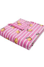 Fusion 'Summer Fruits' Fleece Throw in Pink - Size: 120 cm x 150 cm - thumbnail 2
