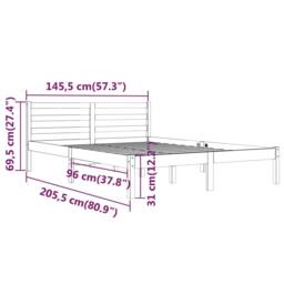Berkfield Home Day Bed Solid Wood Pine 140x200 cm Double White - thumbnail 8