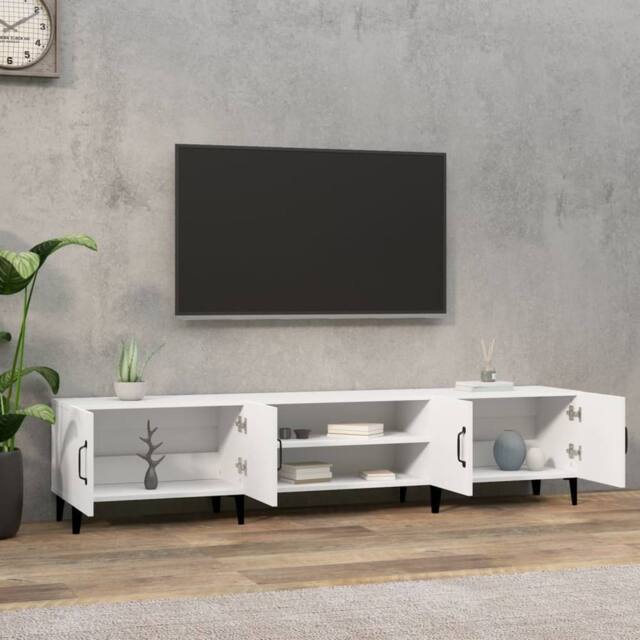 Berkfield Home TV Cabinet White 180x31.5x40 cm Engineered Wood - image 1